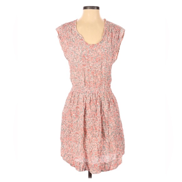 Rebecca Taylor Grey and Red Floral Open Back Dress❤️🤍❤️ - Picture 2 of 12